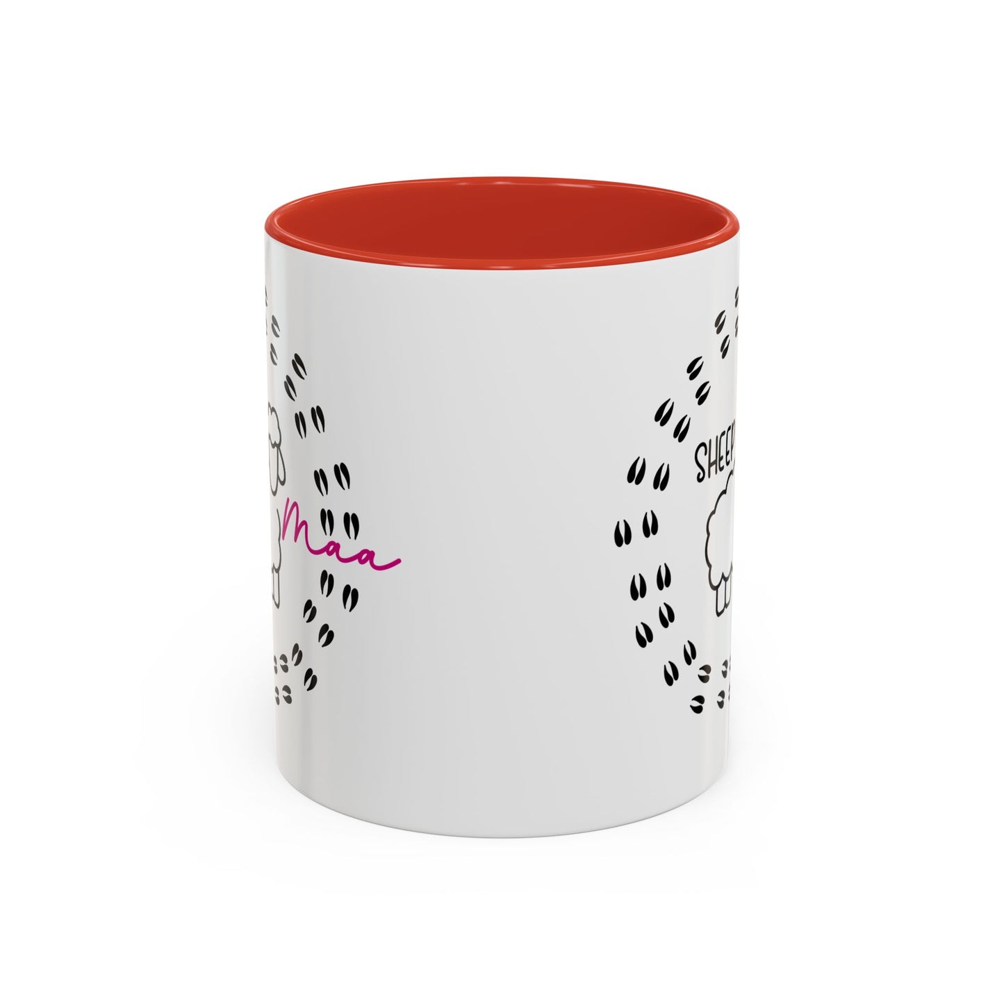 Sheep Maaa Mug – Farm Life, for Women, Shepherdesses & Sheep Lovers, Colour Rim