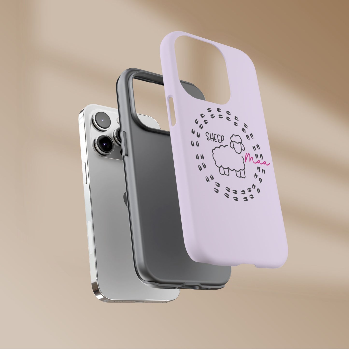 Sheep Maaa Tough Phone Case – Farm Life Protective Case for Female Farmers & Sheep Lovers