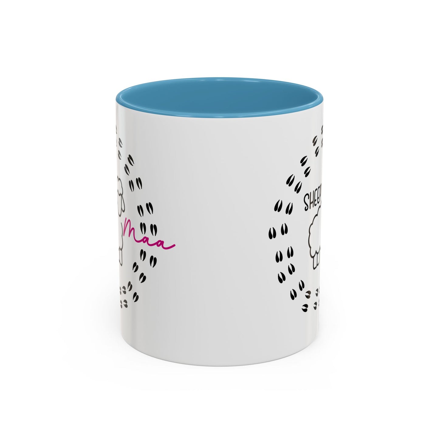 Sheep Maaa Mug – Farm Life, for Women, Shepherdesses & Sheep Lovers, Colour Rim