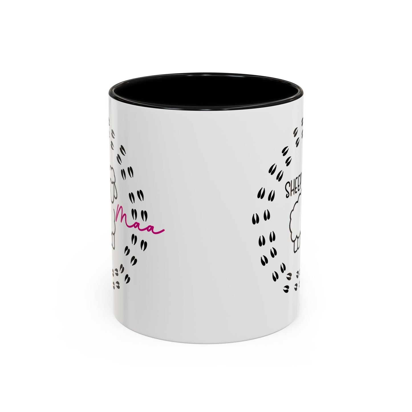 Sheep Maaa Mug – Farm Life, for Women, Shepherdesses & Sheep Lovers, Colour Rim