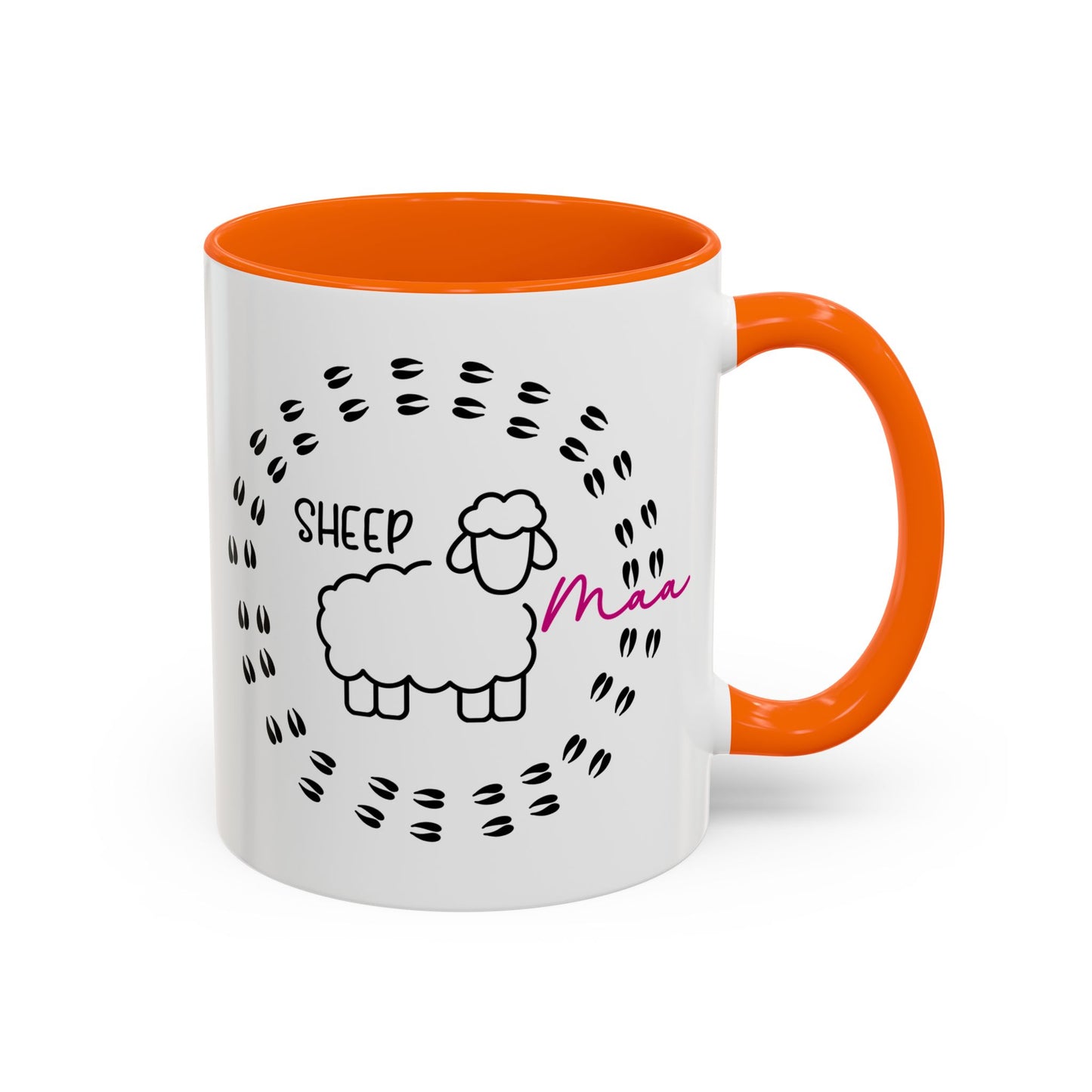 Sheep Maaa Mug – Farm Life, for Women, Shepherdesses & Sheep Lovers, Colour Rim