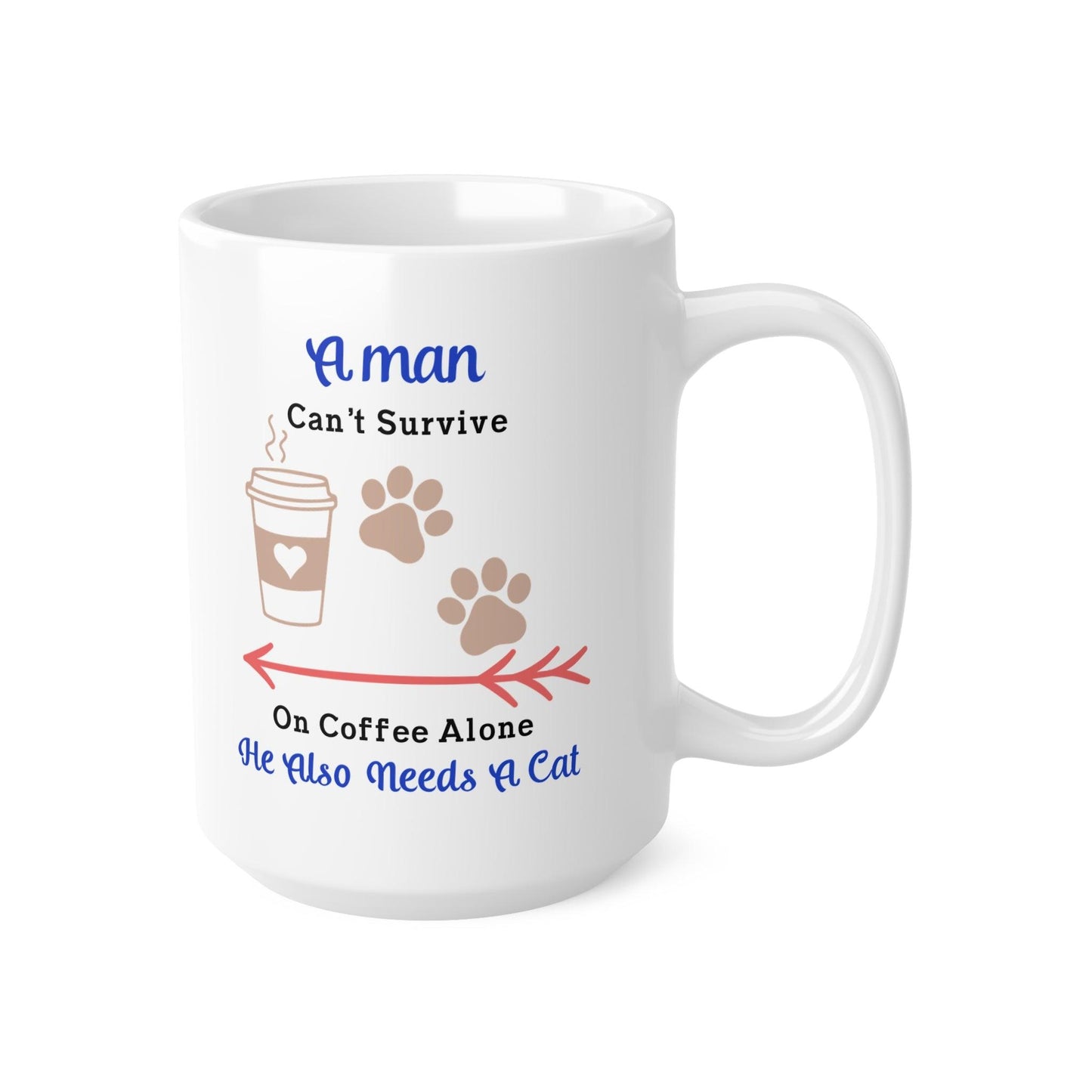 Coffee Lover Cat Owner Ceramic Mug - 11oz/15oz