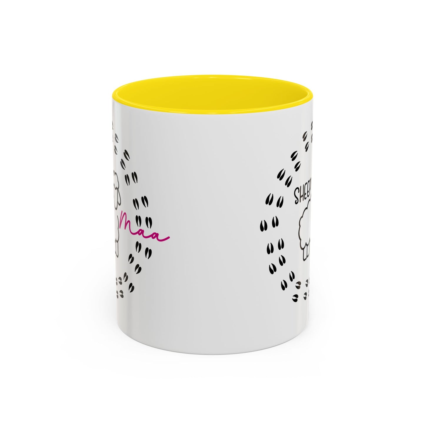Sheep Maaa Mug – Farm Life, for Women, Shepherdesses & Sheep Lovers, Colour Rim