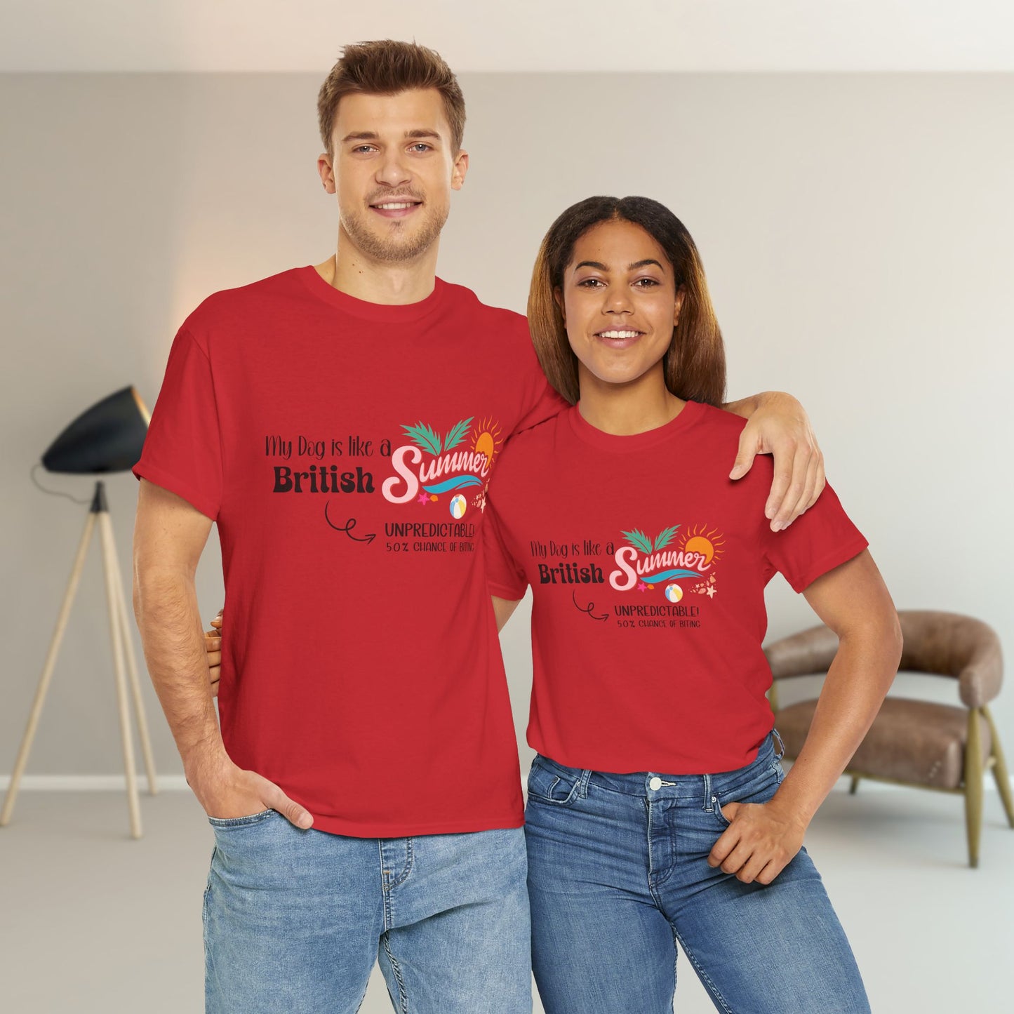Funny Dog Owner Summer Shirt – 50% Unpredictable Dog T-Shirt