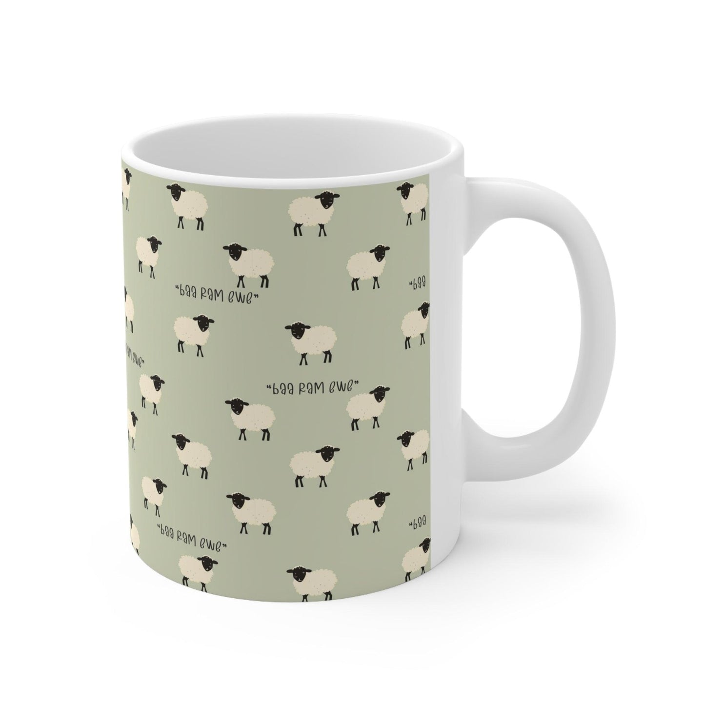 Sheep Mug "Baa Ram Ewe" Babe The Pig - 11oz, 15oz - mug gift, farmer gift, farmer mug, sheep gift