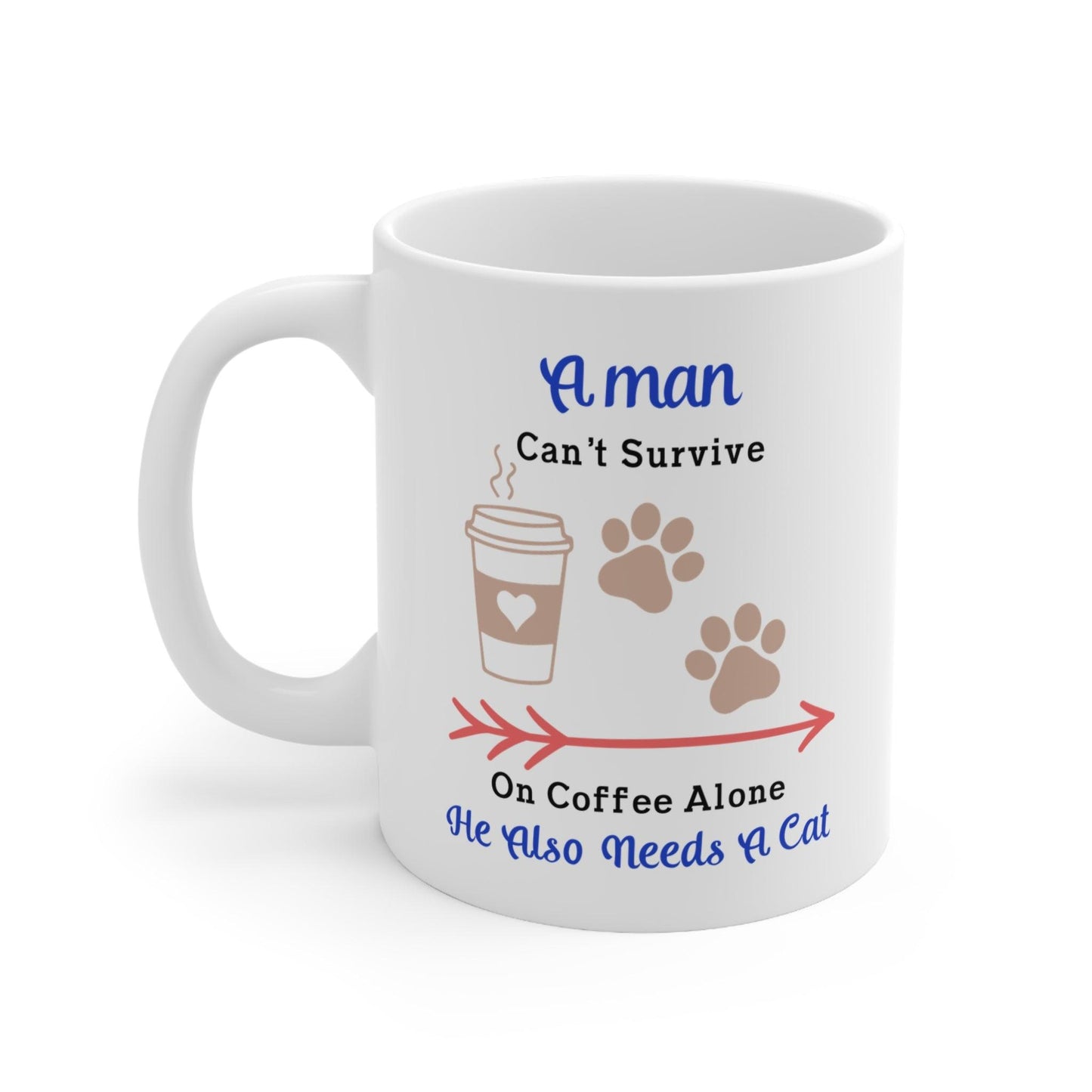 Coffee Lover Cat Owner Ceramic Mug - 11oz/15oz