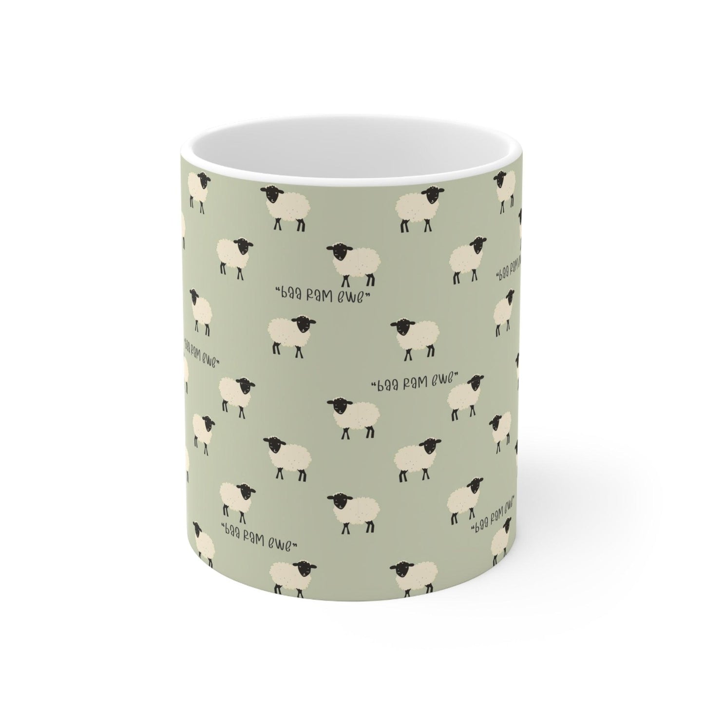 Sheep Mug "Baa Ram Ewe" Babe The Pig - 11oz, 15oz - mug gift, farmer gift, farmer mug, sheep gift