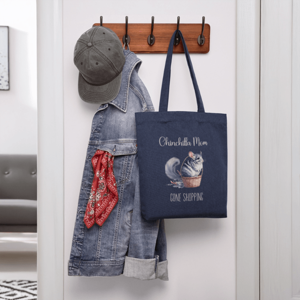 Strong Chinchilla Mom Shopping Tote - melange blue