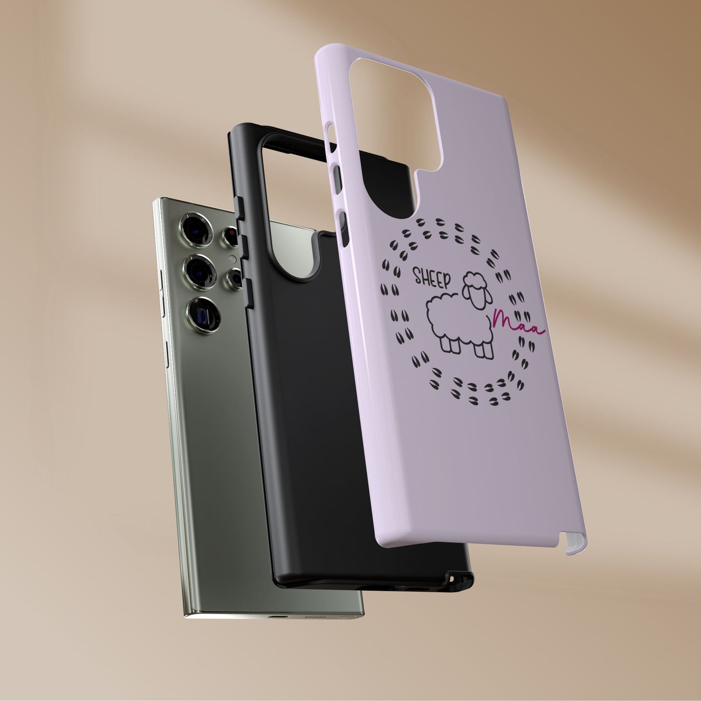 Sheep Maaa Tough Phone Case – Farm Life Protective Case for Female Farmers & Sheep Lovers