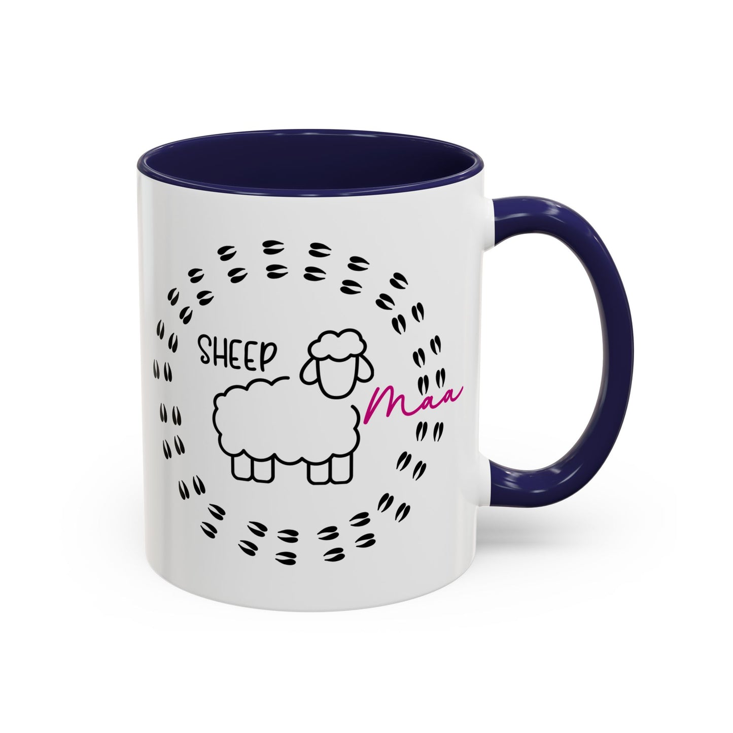 Sheep Maaa Mug – Farm Life, for Women, Shepherdesses & Sheep Lovers, Colour Rim