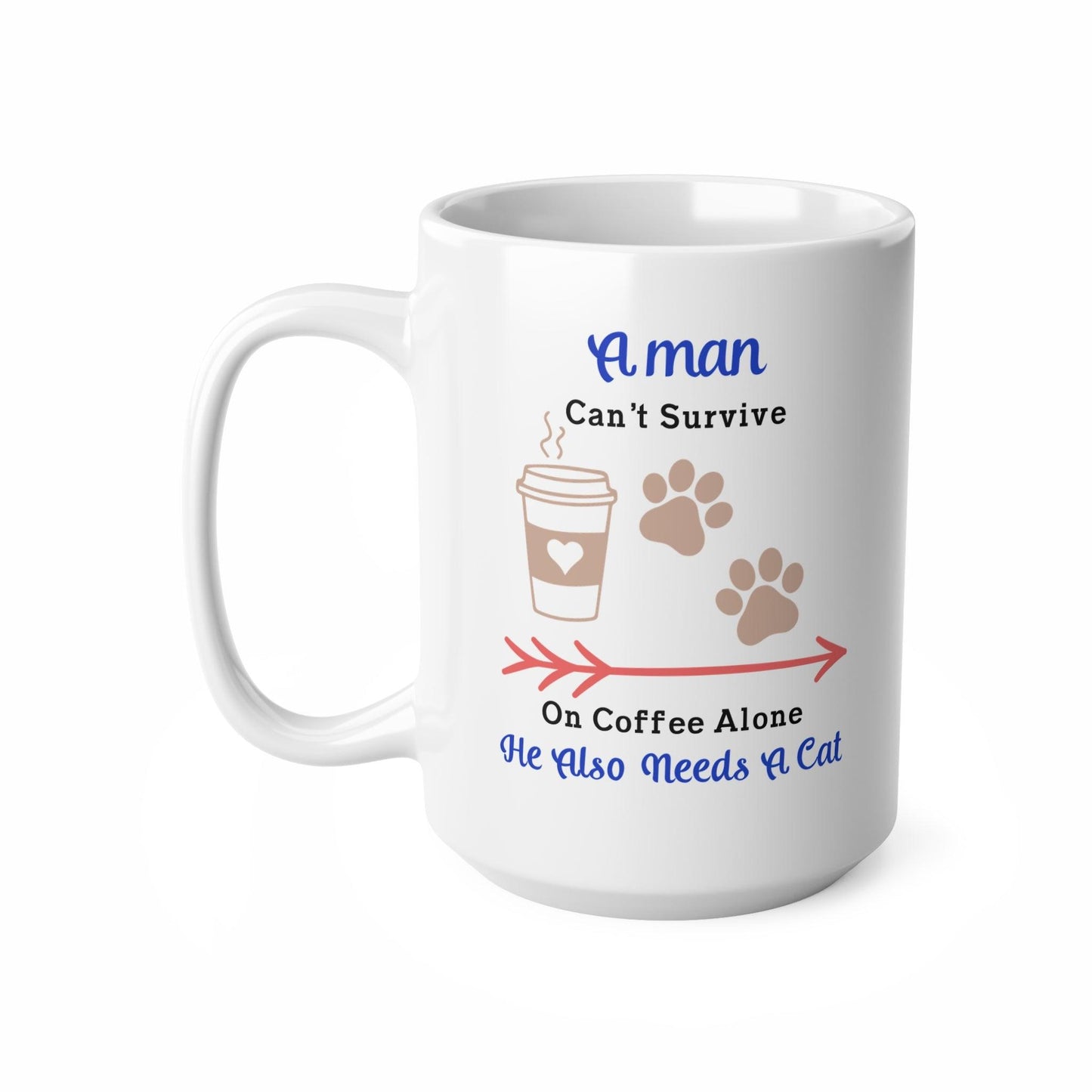 Coffee Lover Cat Owner Ceramic Mug - 11oz/15oz