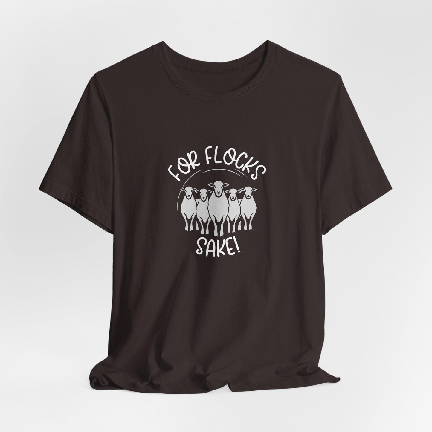 For Flocks Sake funny sheep t-shirt