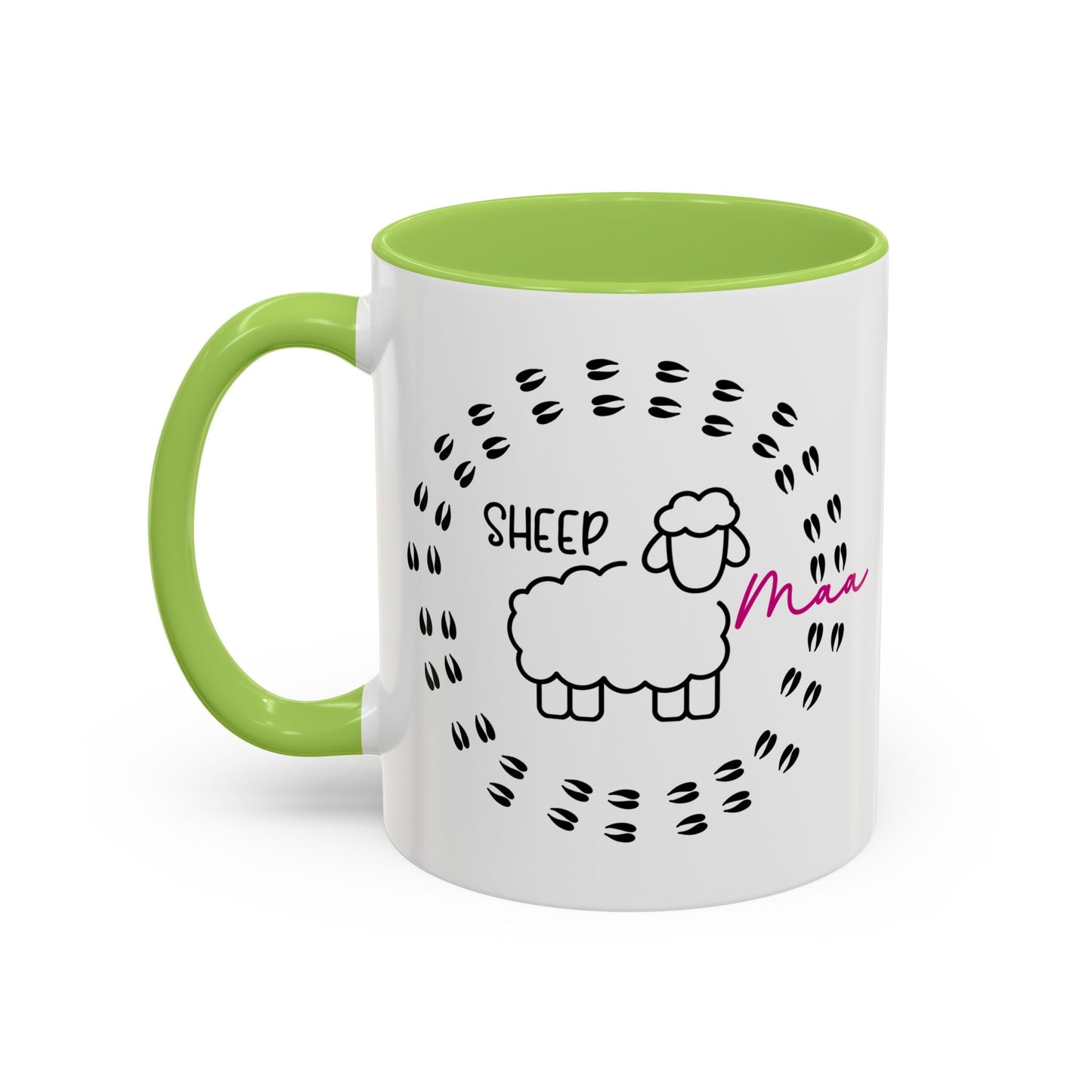 Sheep Maaa Mug – Farm Life, for Women, Shepherdesses & Sheep Lovers, Colour Rim