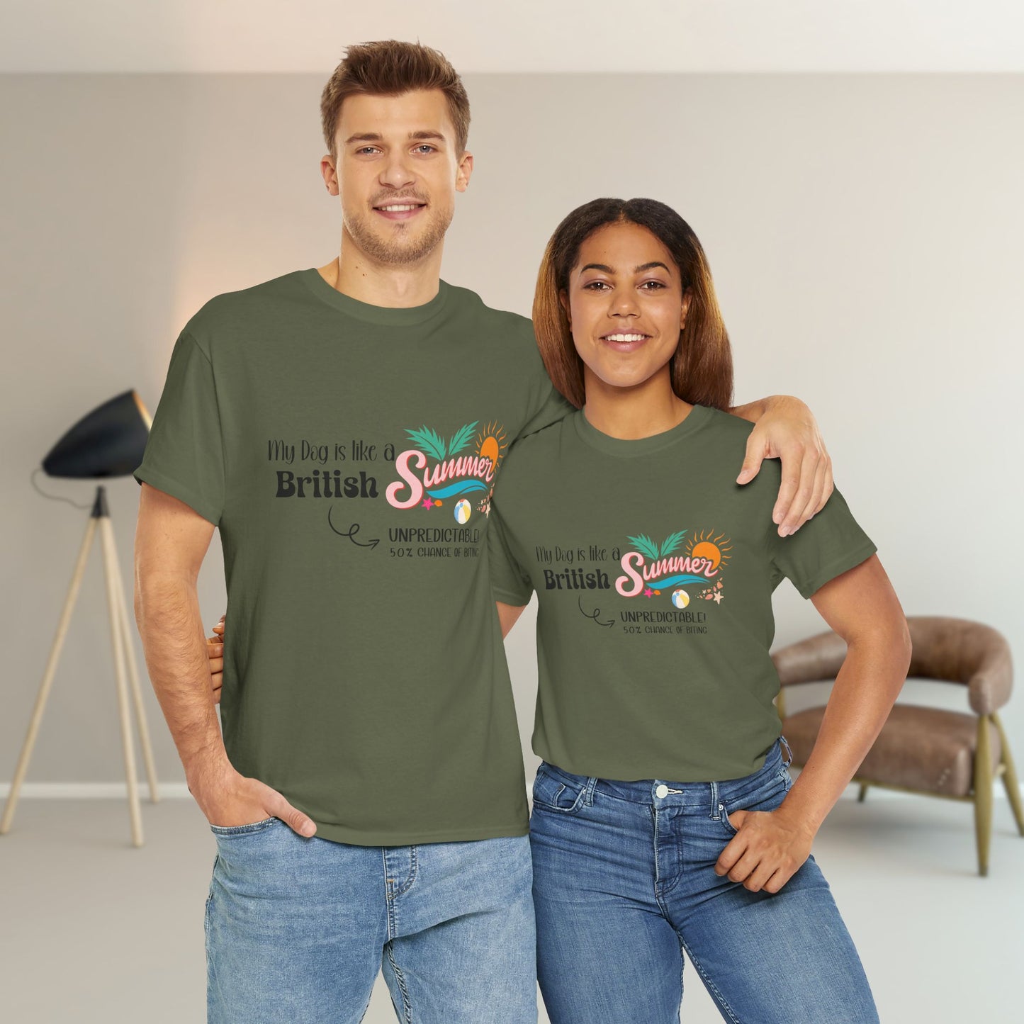 Funny Dog Owner Summer Shirt – 50% Unpredictable Dog T-Shirt
