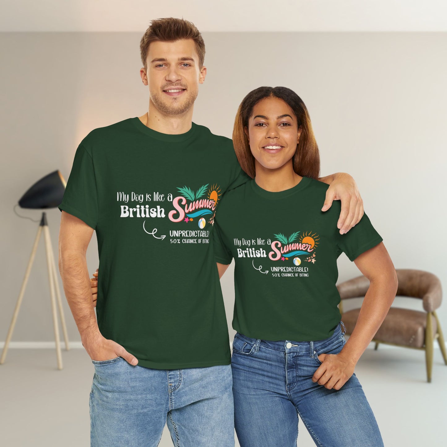 Funny Dog Owner Summer Shirt – 50% Unpredictable Dog T-Shirt