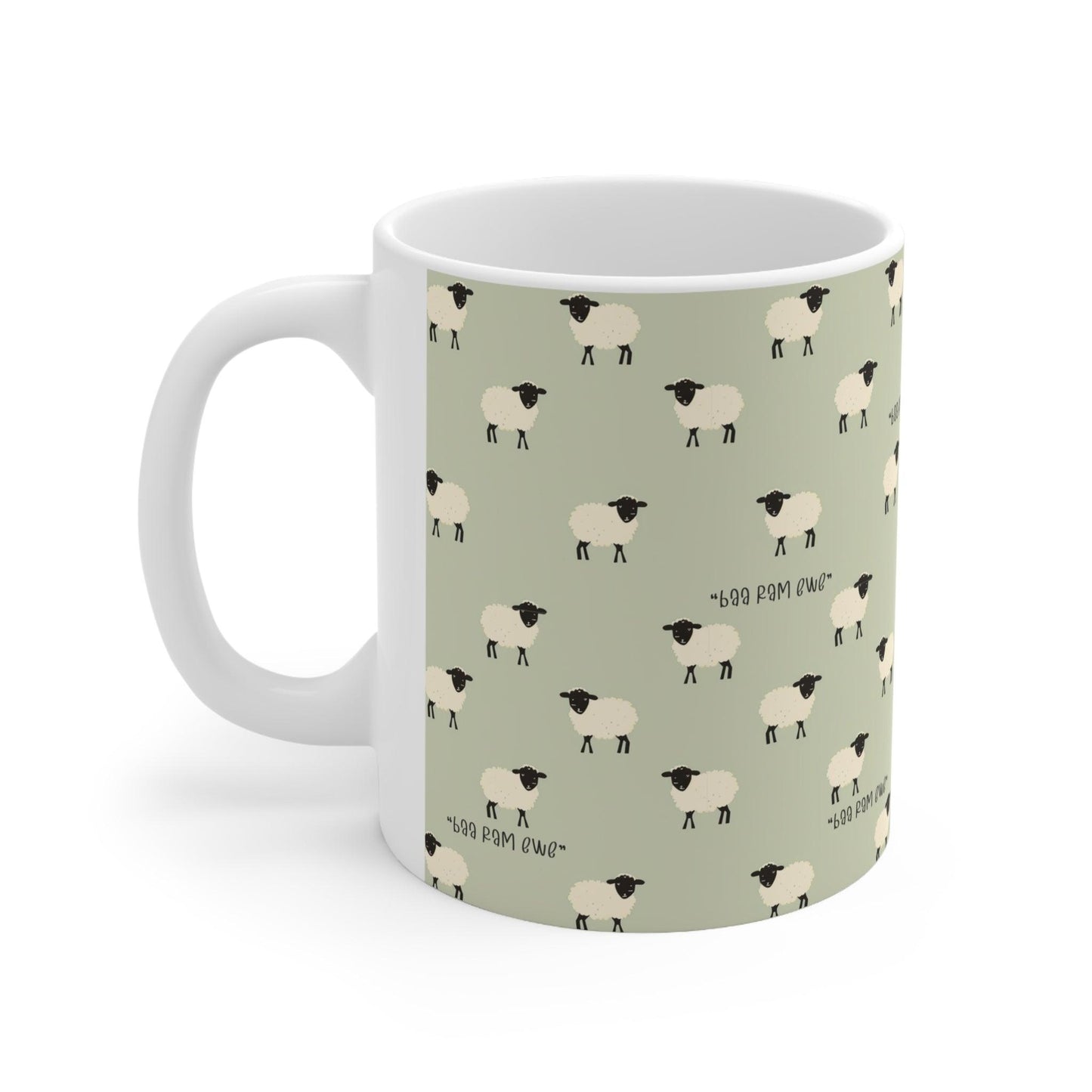 Sheep Mug "Baa Ram Ewe" Babe The Pig - 11oz, 15oz - mug gift, farmer gift, farmer mug, sheep gift