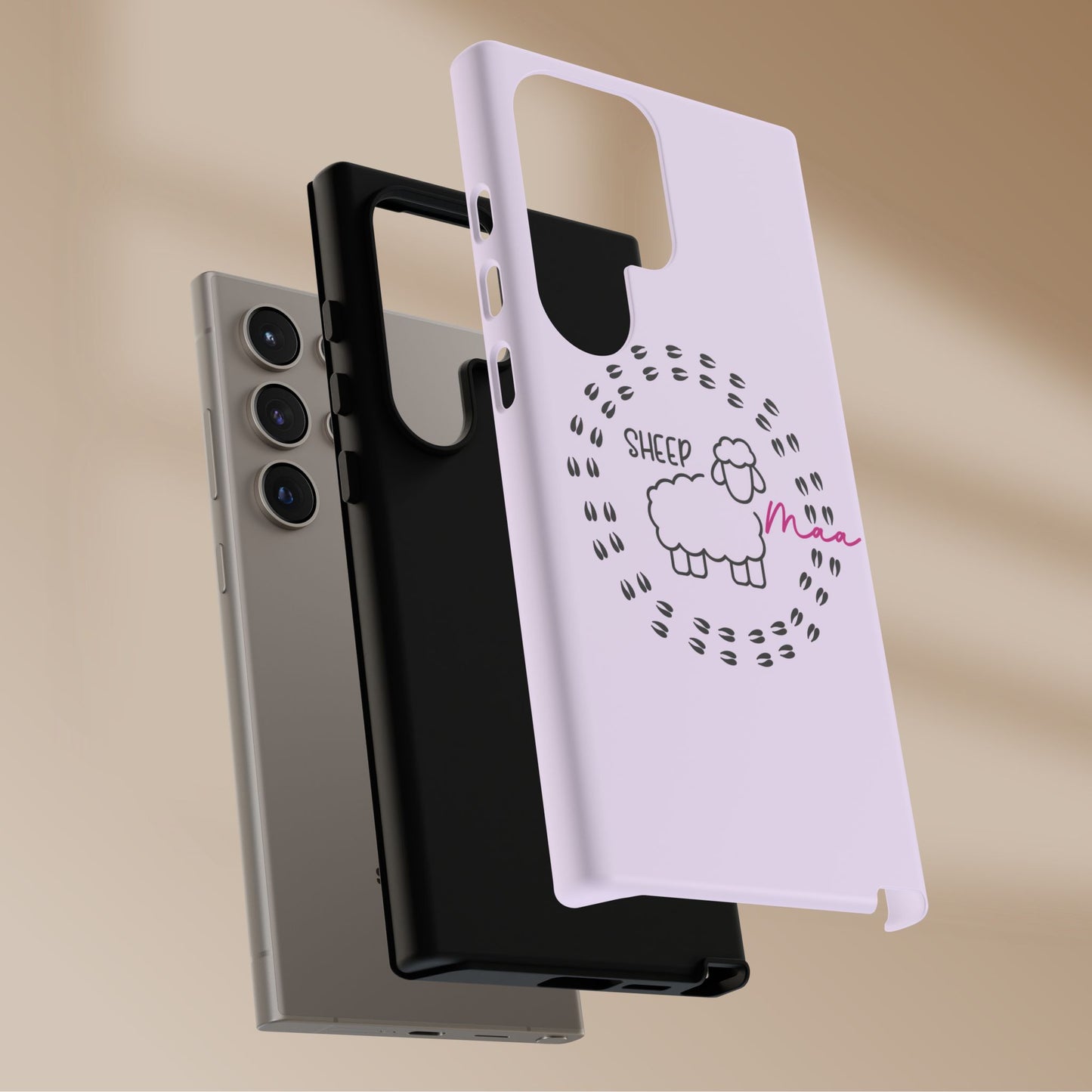 Sheep Maaa Tough Phone Case – Farm Life Protective Case for Female Farmers & Sheep Lovers