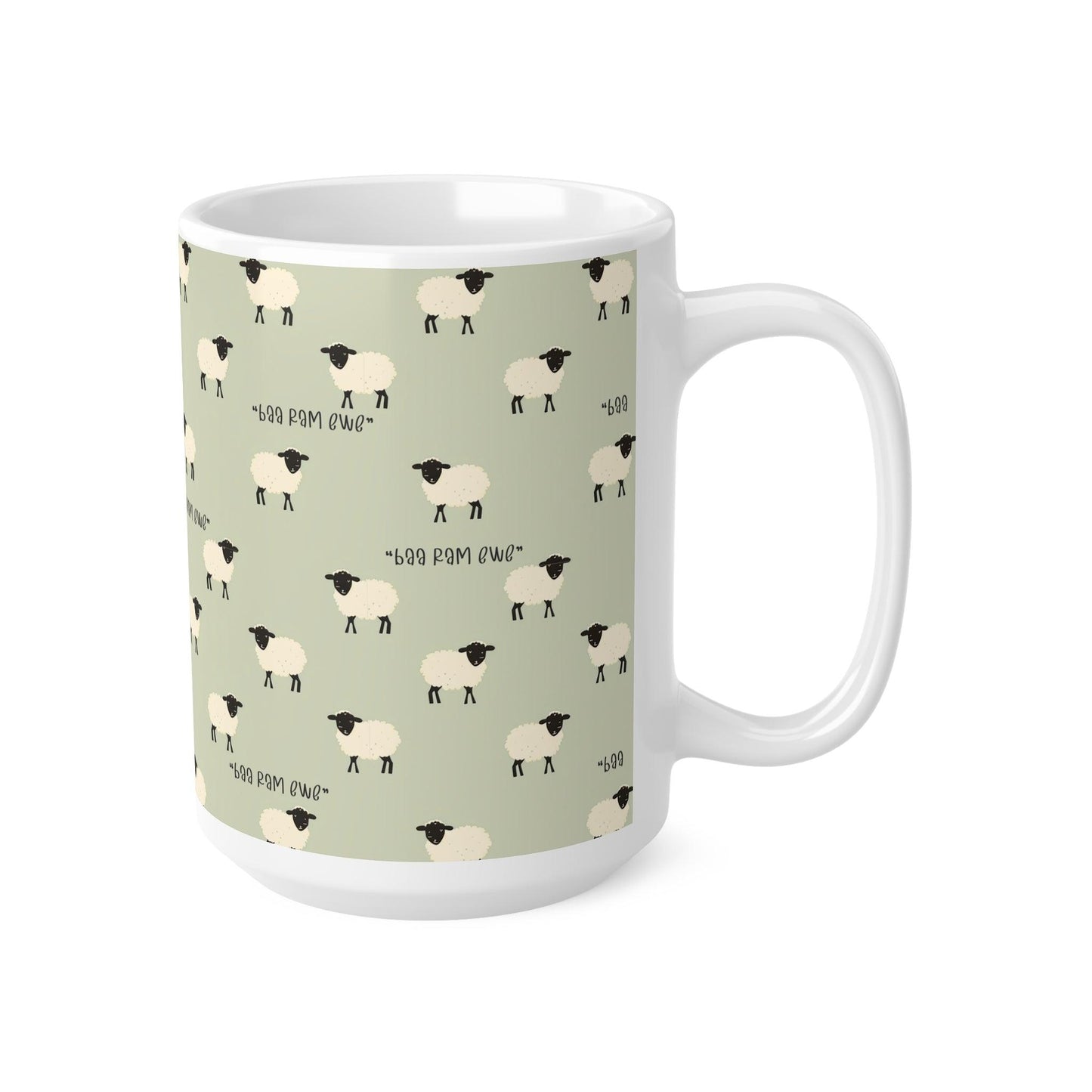 Sheep Mug "Baa Ram Ewe" Babe The Pig - 11oz, 15oz - mug gift, farmer gift, farmer mug, sheep gift