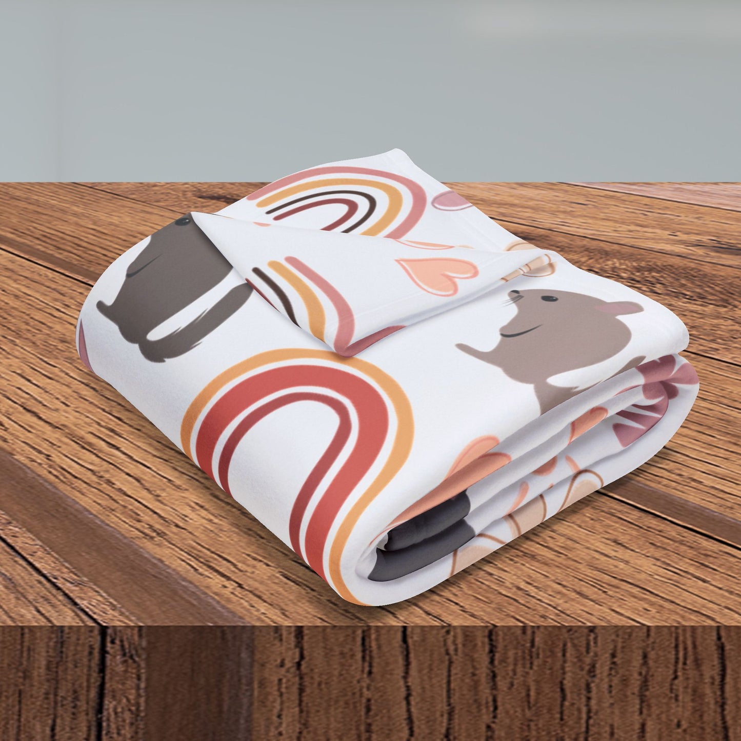 Cozy Fleece Blanket with Cute Chinchilla, Snuggly Throw, Perfect for Pet Lovers, Kids Room Decor, Gift for All Occasions