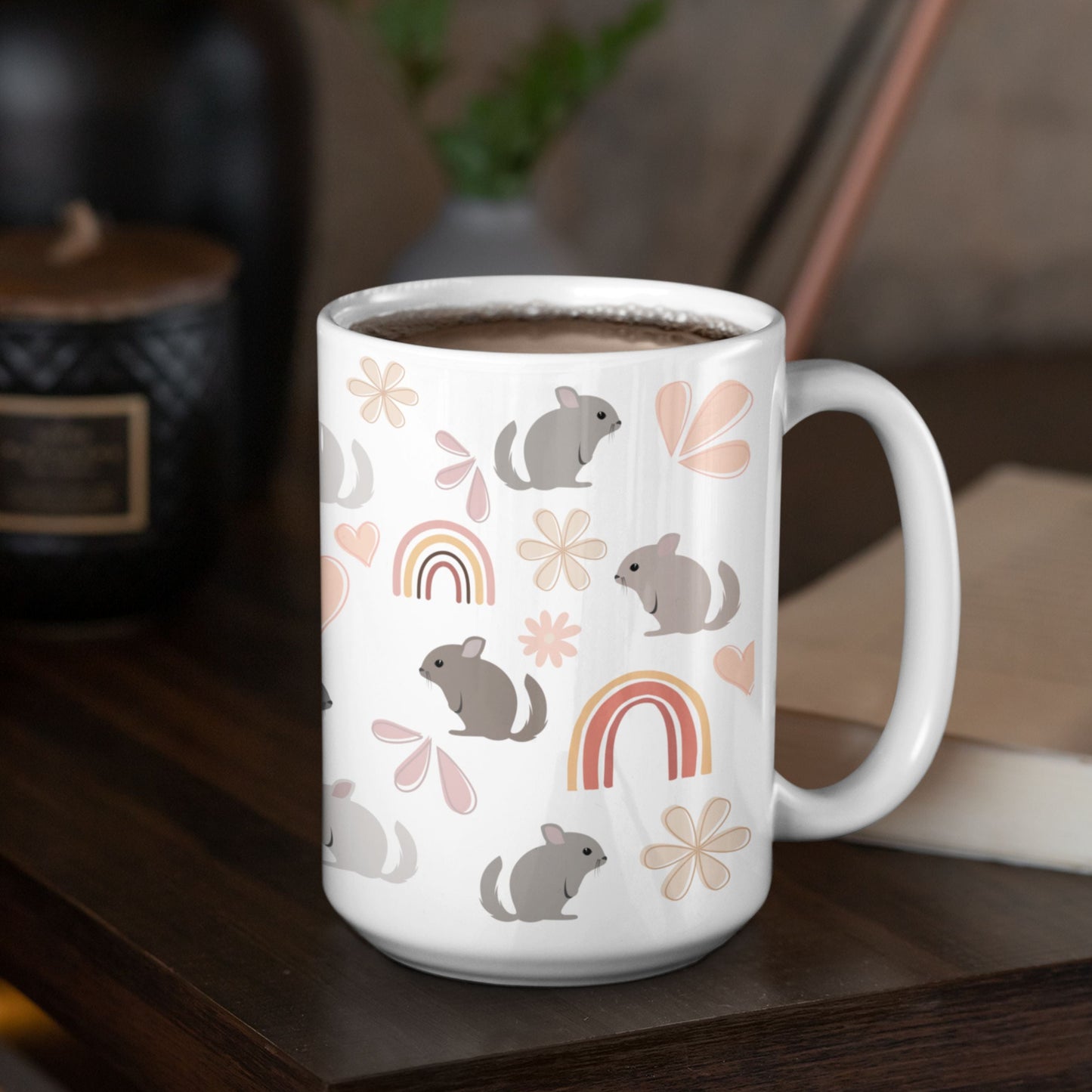 Chinchilla retro mug, chinchilla vintage mug, retro chinchilla gift