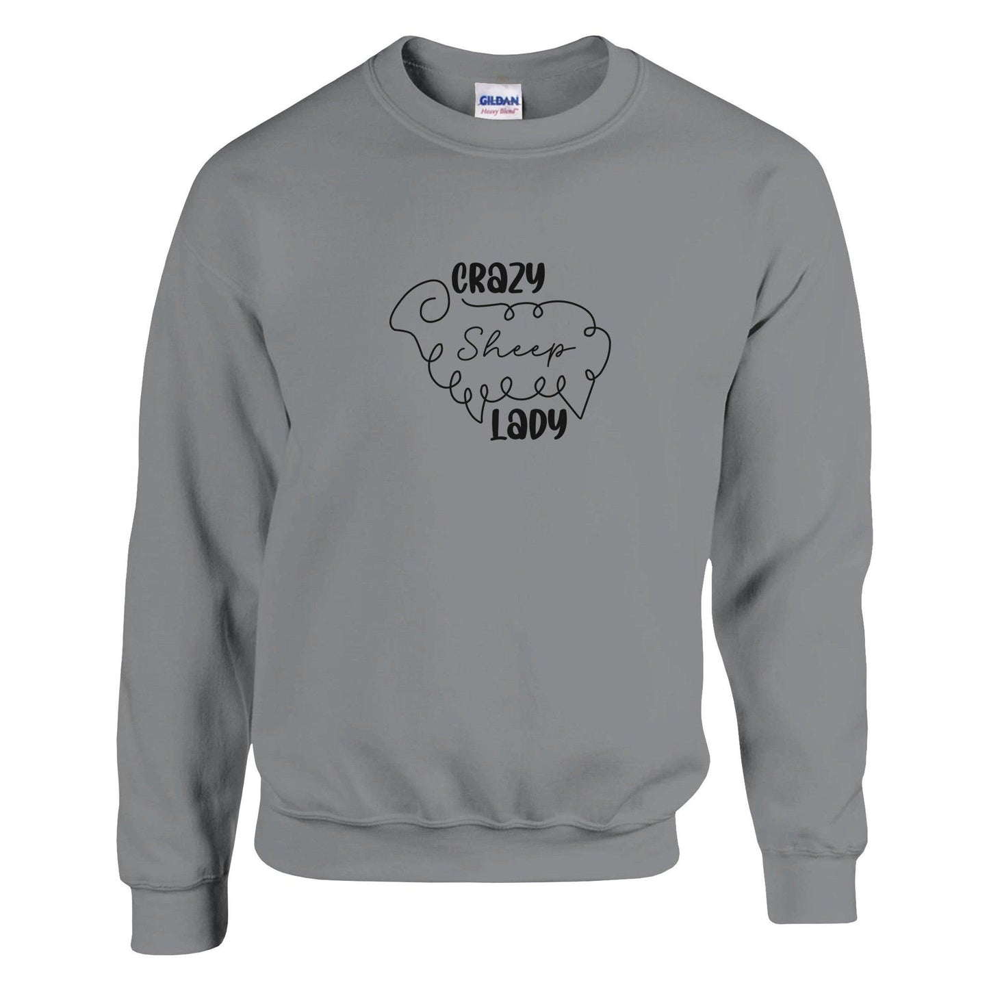 Crazy sheep lady sweatshirt grey silver