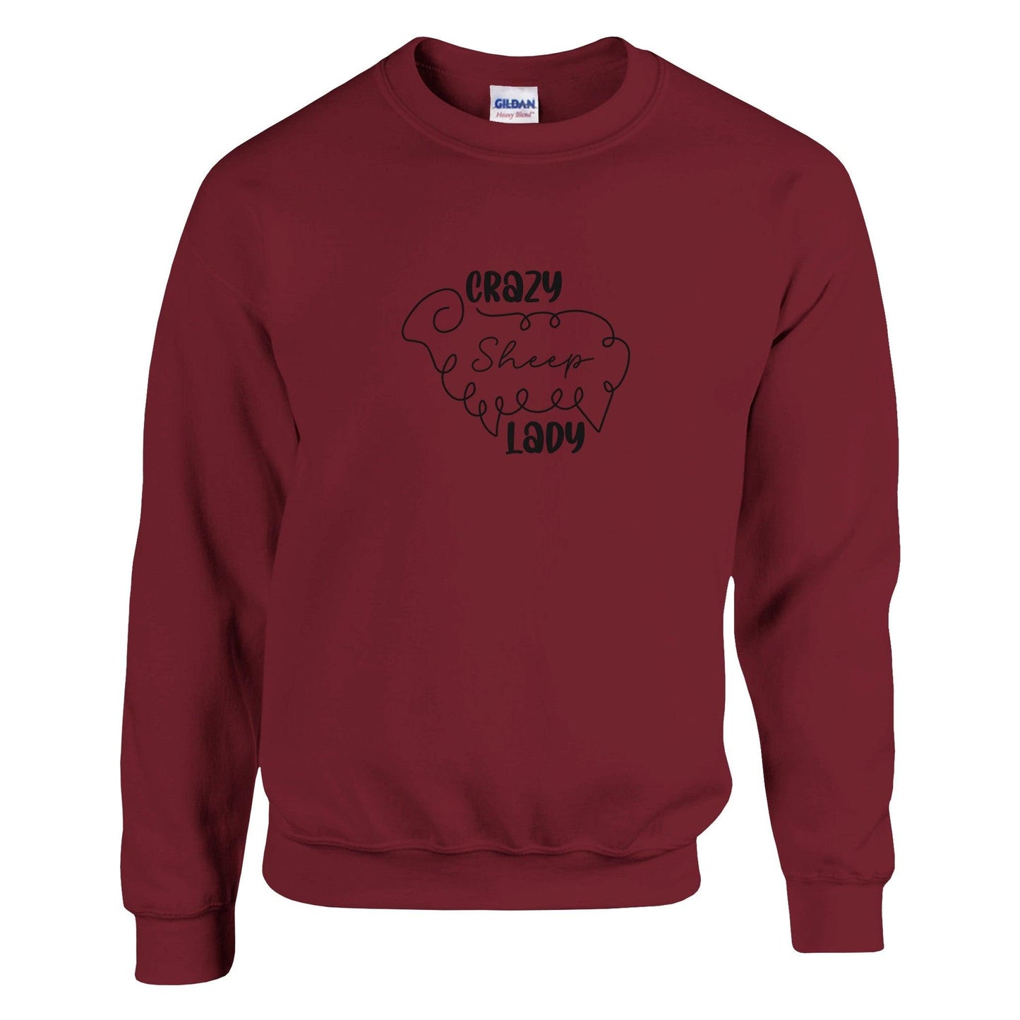 Crazy sheep lady sweatshirt red