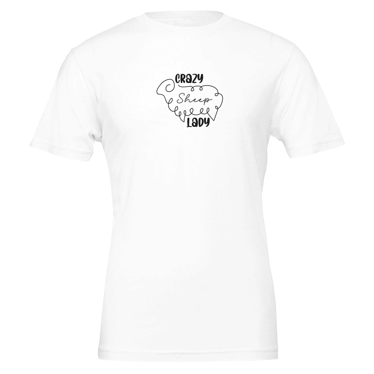 Crazy sheep lady t-shirt burgundy white