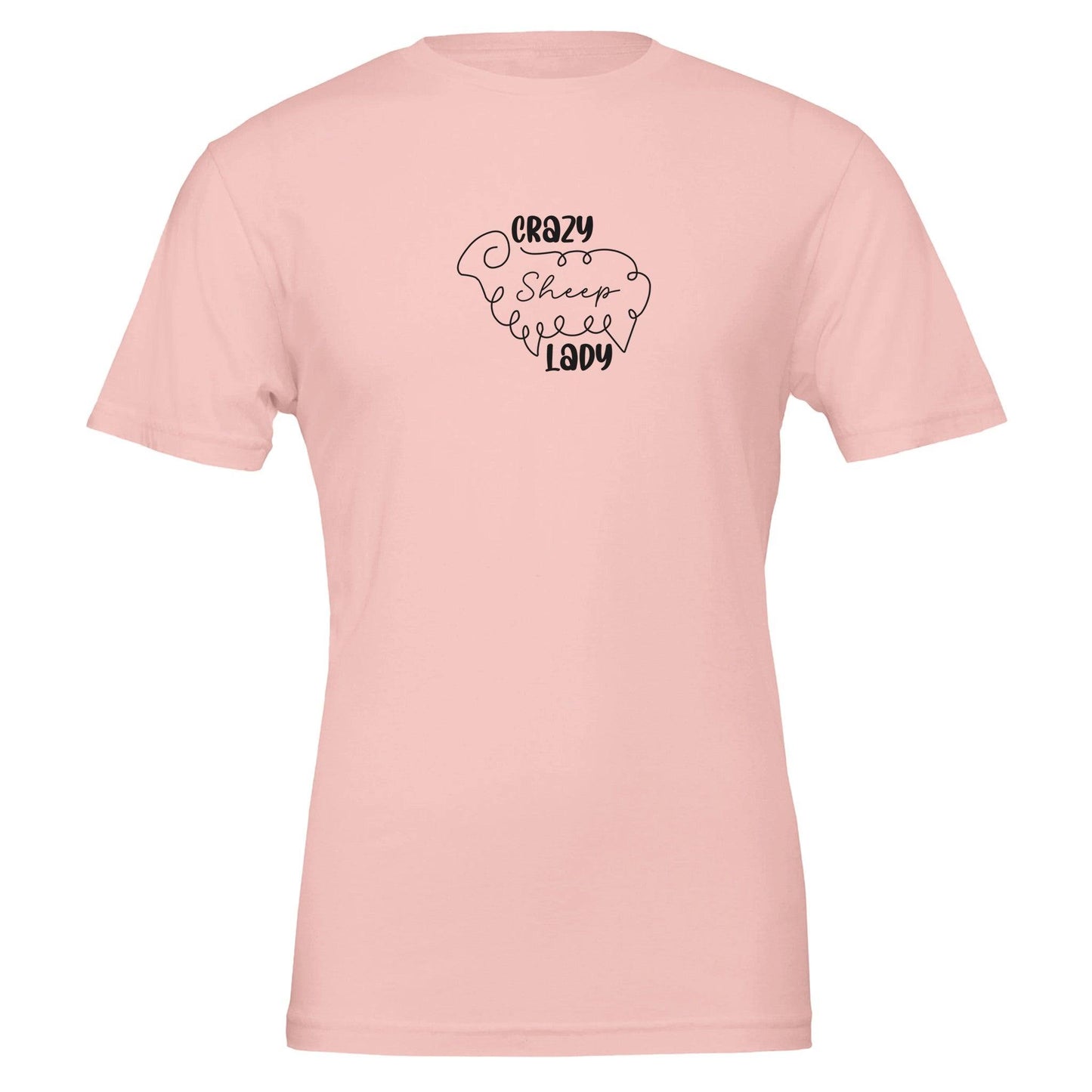 Crazy sheep lady t-shirt pink
