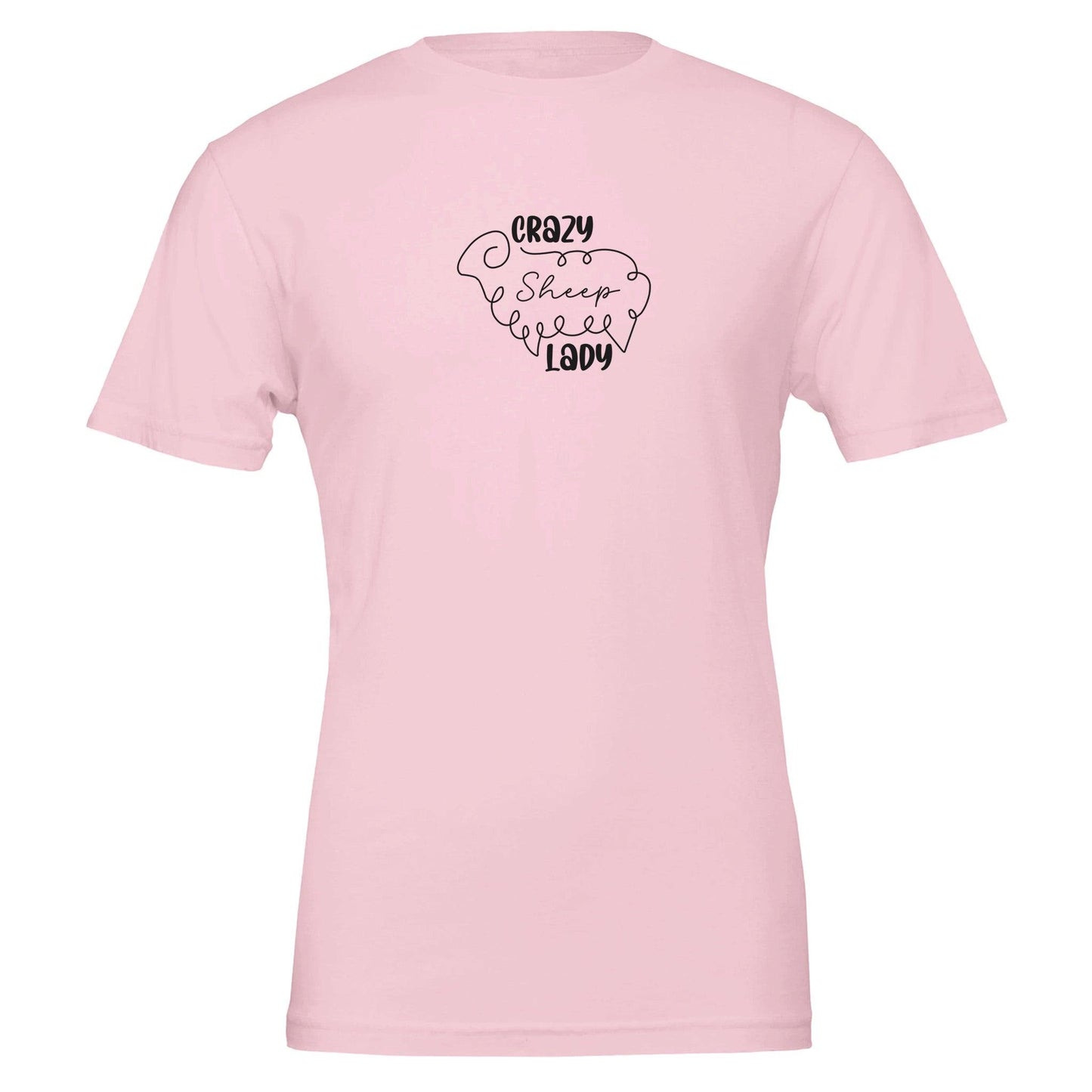 Crazy sheep lady t-shirt spft pink