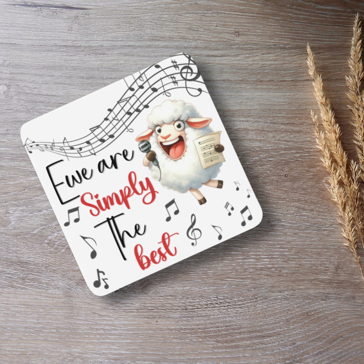 Funny sheep coaster, singing sheep gift, tina turner gift, tina turner coaster