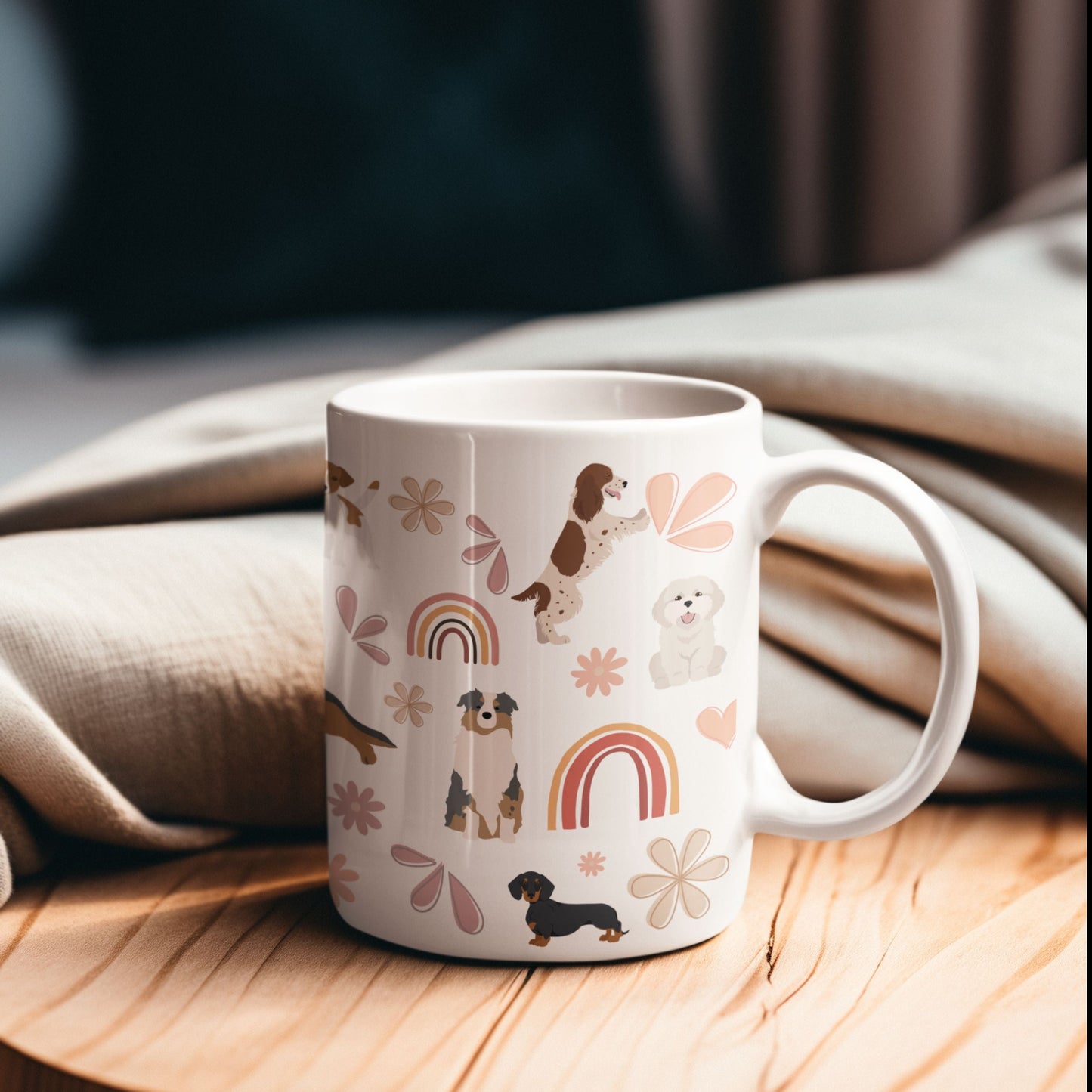 perfect dog gift idea, retro dog mug 11oz