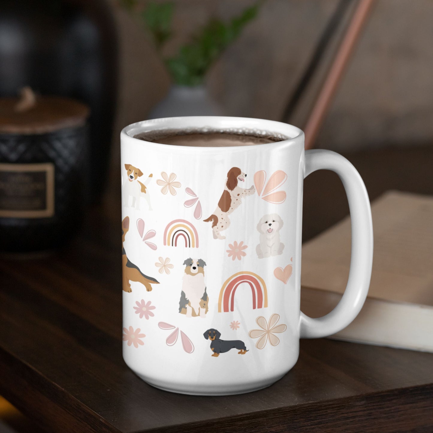 perfect dog gift idea, retro dog mug 15oz