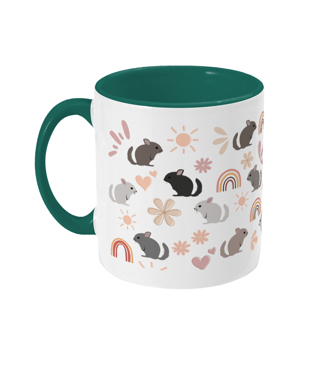 Retro vintage chinchilla mug green