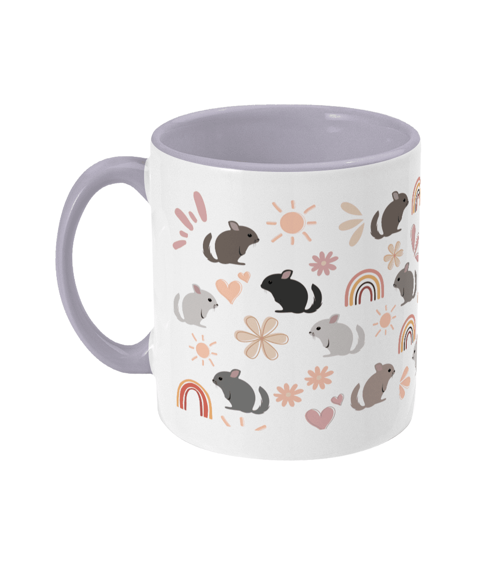 Retro vintage chinchilla mug lavender