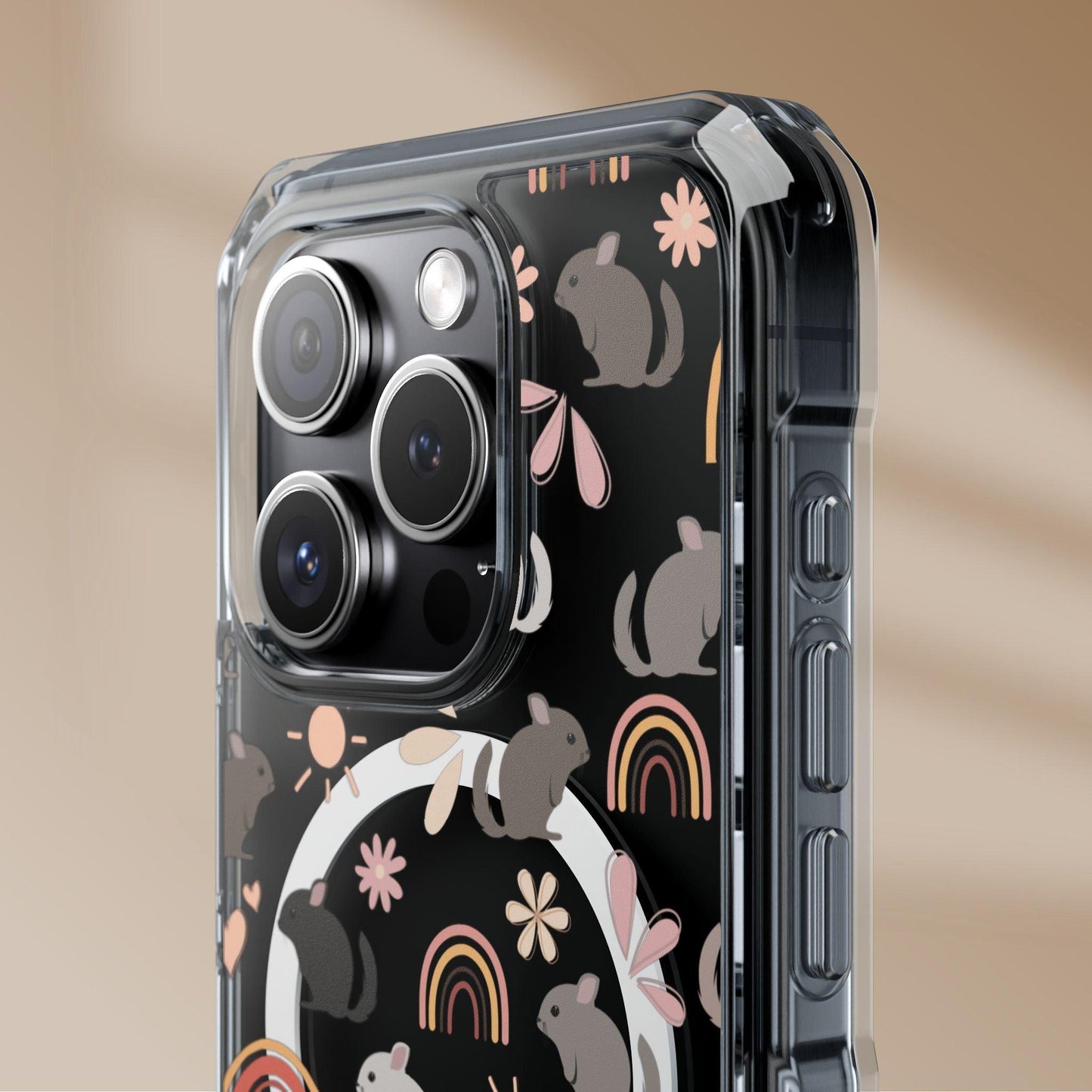 Retro Style Chinchilla MagSafe iPhone Clear Case
