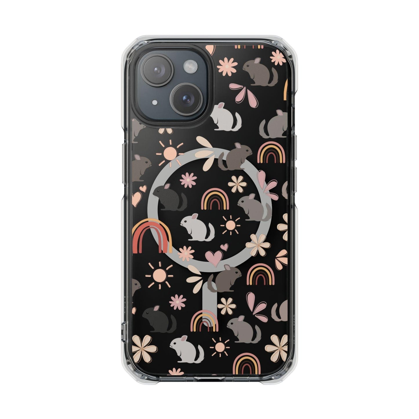 Retro Style Chinchilla MagSafe iPhone Clear Case