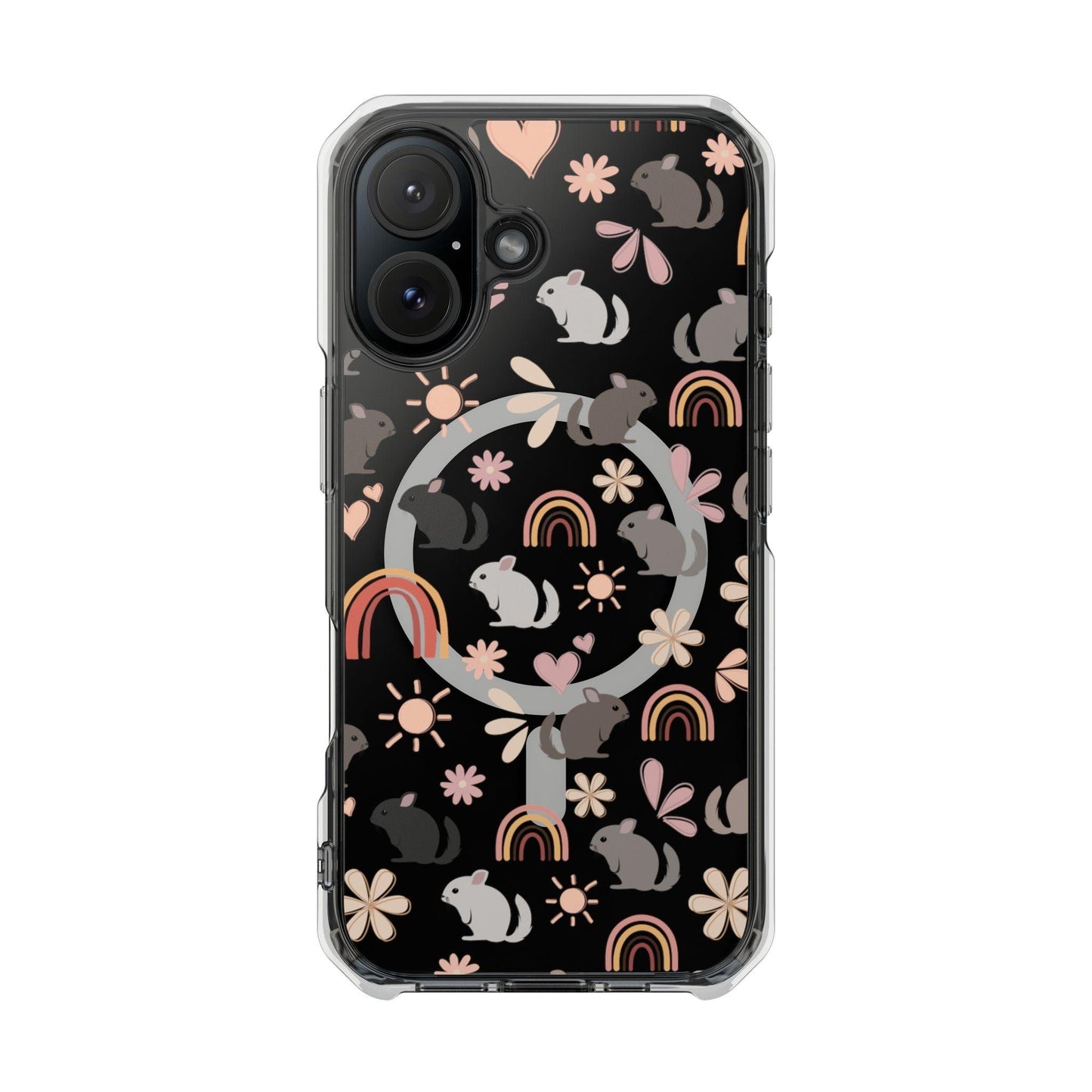 Retro Style Chinchilla MagSafe iPhone Clear Case