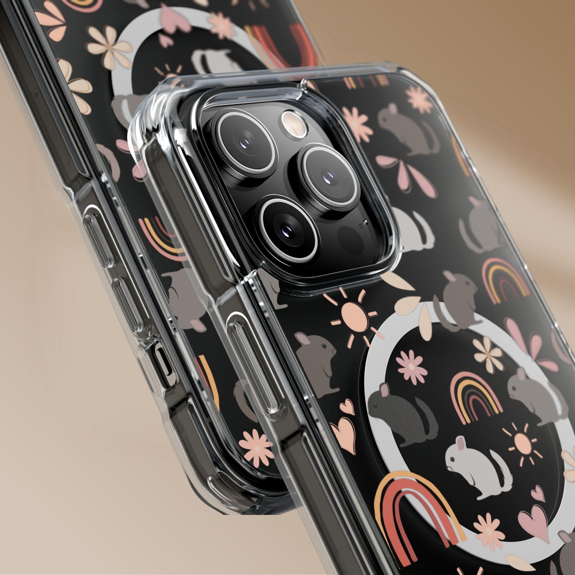 Retro Style Chinchilla MagSafe iPhone Clear Case