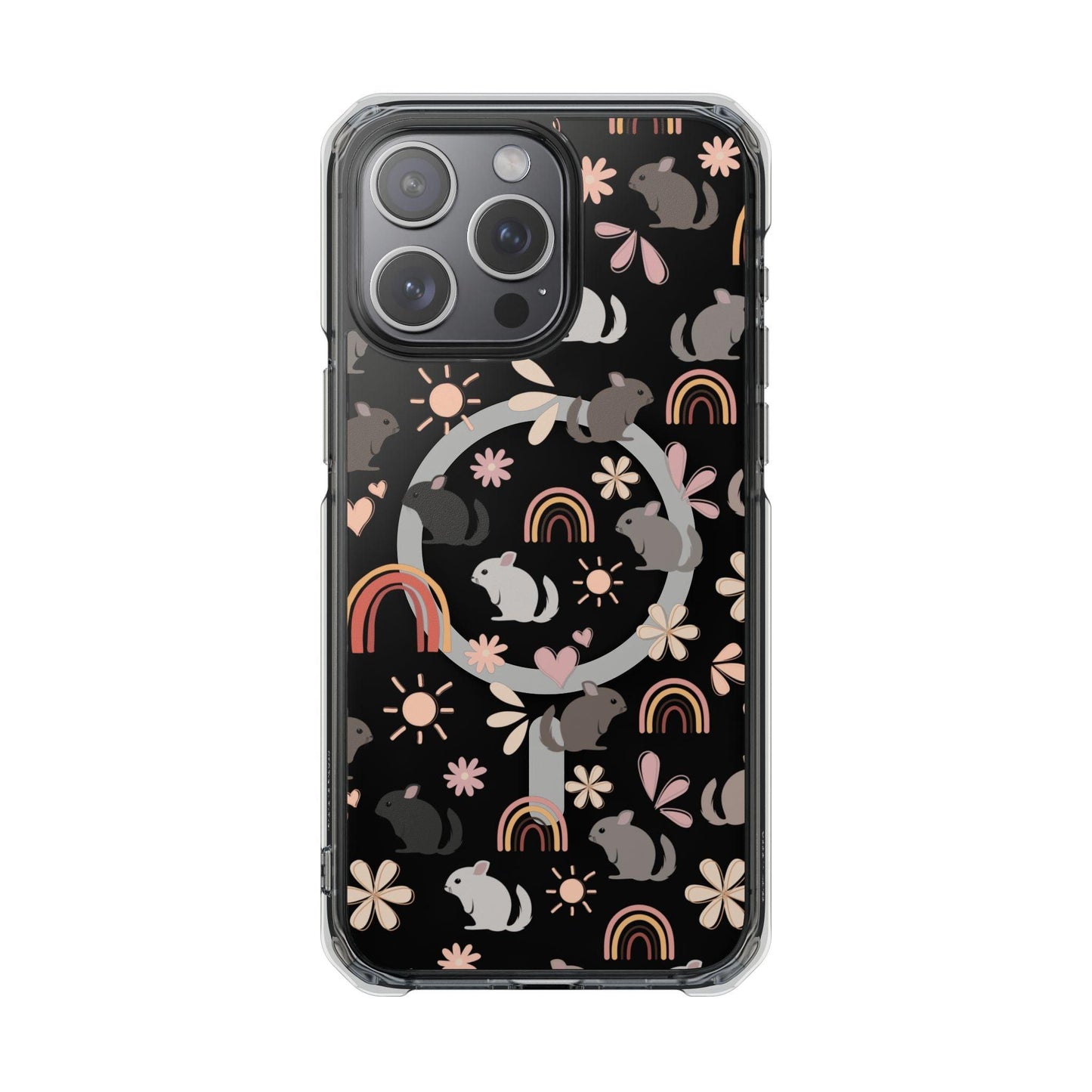 Retro Style Chinchilla MagSafe iPhone Clear Case