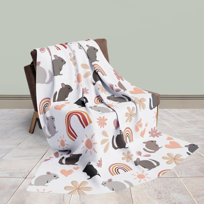Cozy Fleece Blanket with Cute Chinchilla, Snuggly Throw, Perfect for Pet Lovers, Kids Room Decor, Gift for All Occasions