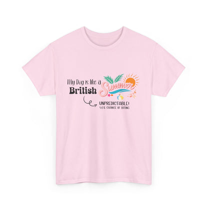 Funny Dog Owner Summer Shirt – 50% Unpredictable Dog T-Shirt