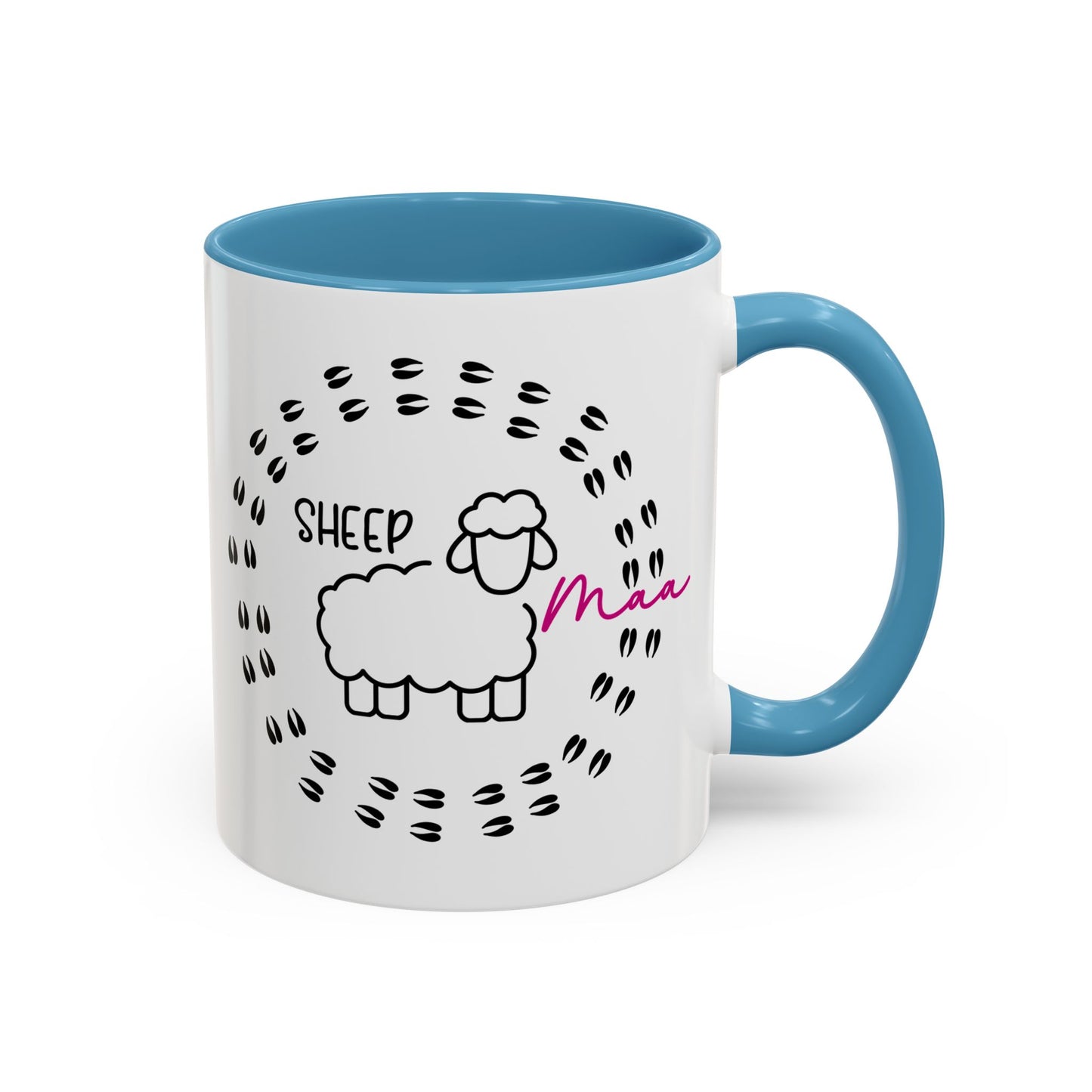 Sheep Maaa Mug – Farm Life, for Women, Shepherdesses & Sheep Lovers, Colour Rim
