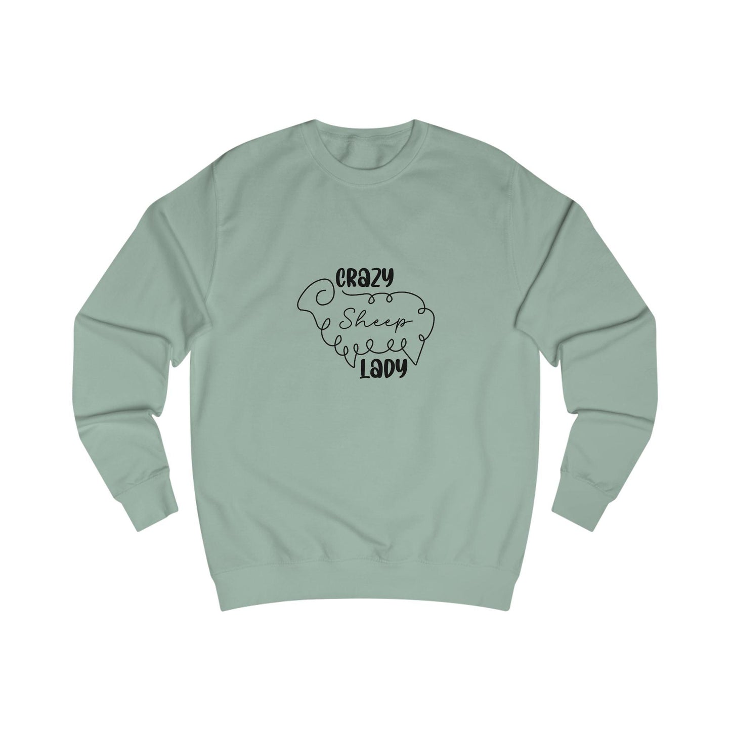 Sheep Sweatshirt - Crazy Sheep Lady Outline Design