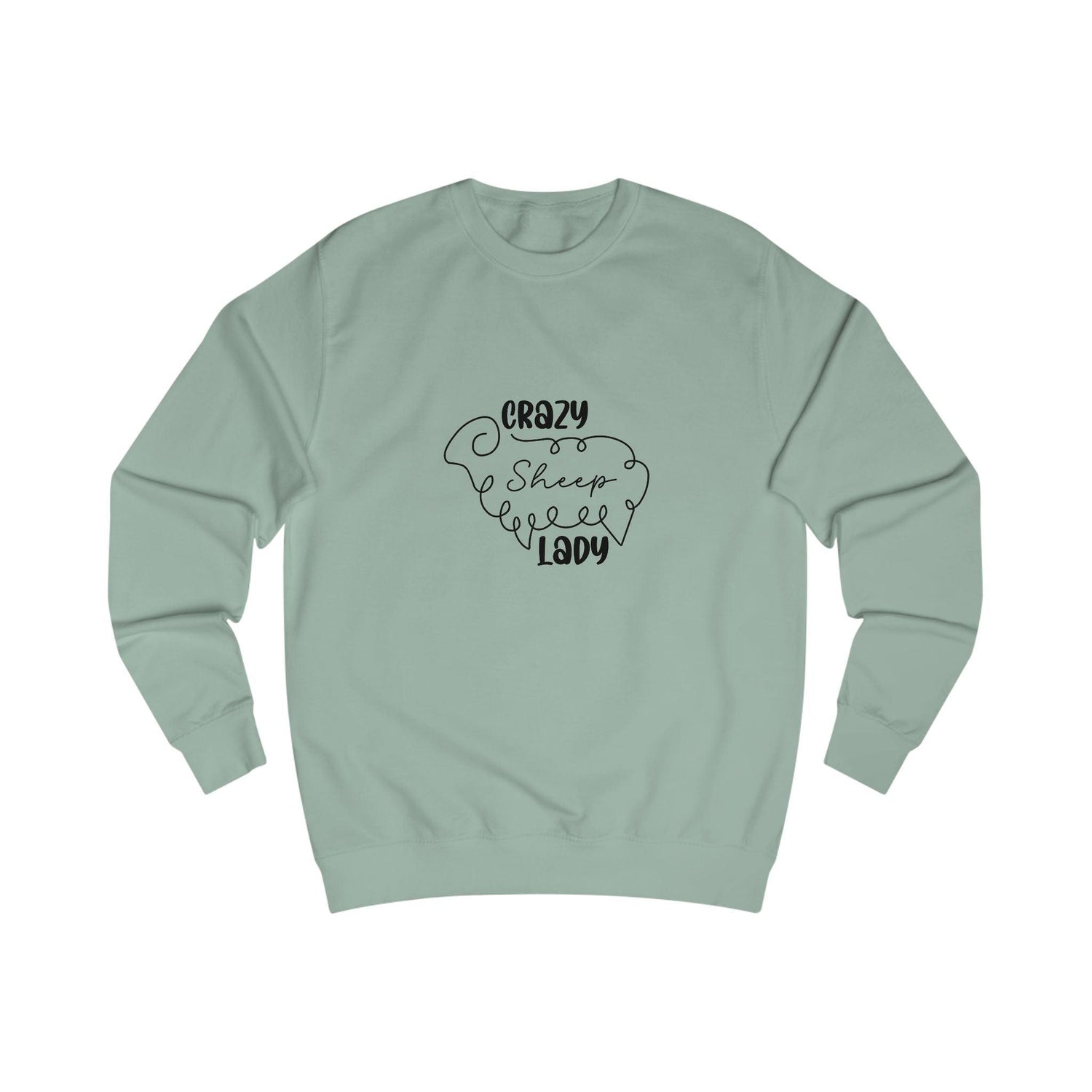 Sheep Sweatshirt - Crazy Sheep Lady Outline Design
