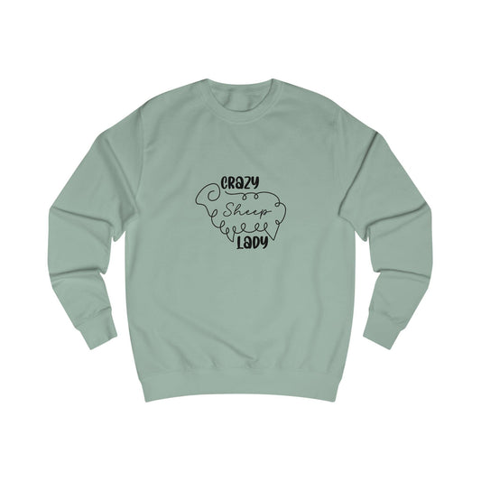 Sheep Sweatshirt - Crazy Sheep Lady Outline Design