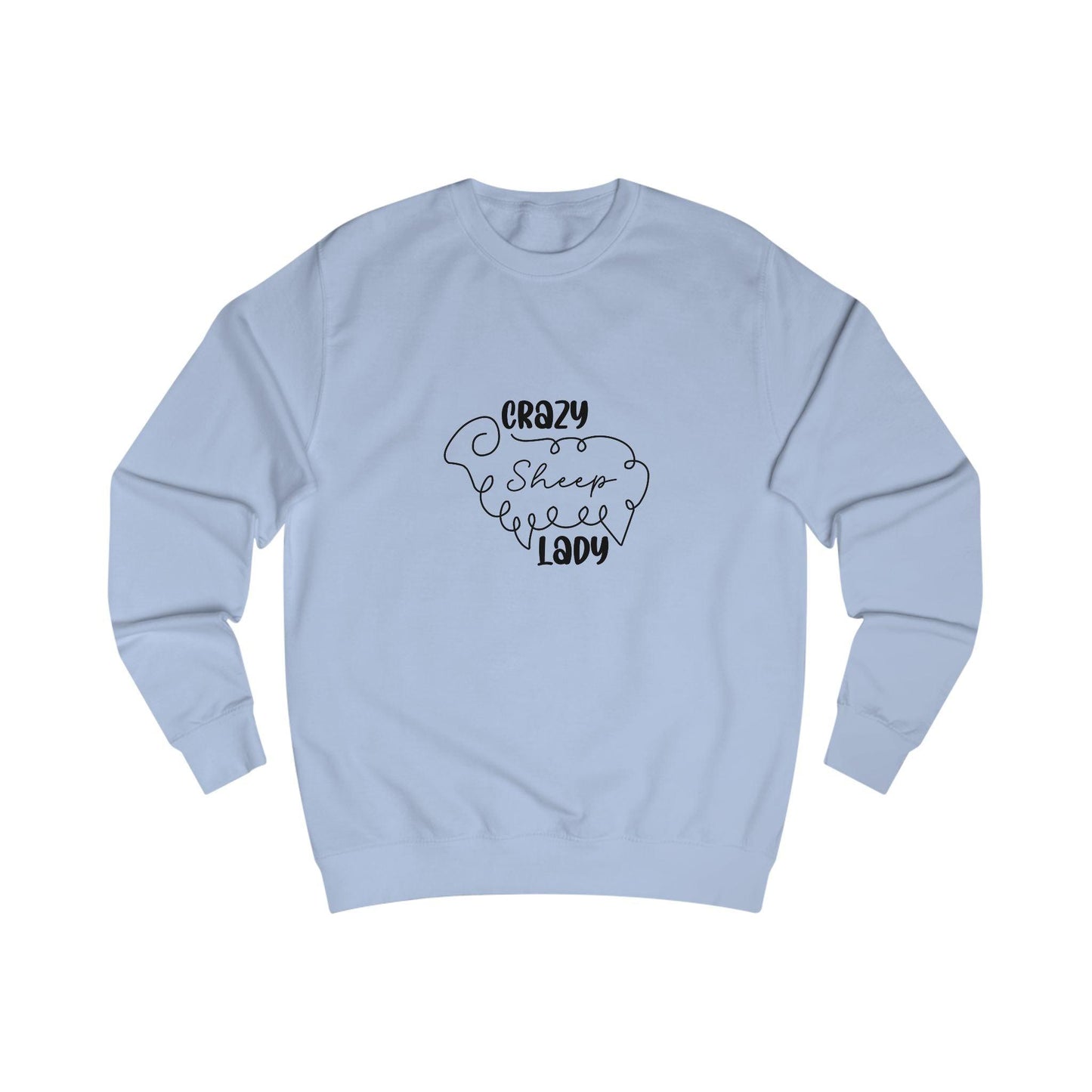 Sheep Sweatshirt - Crazy Sheep Lady Outline Design