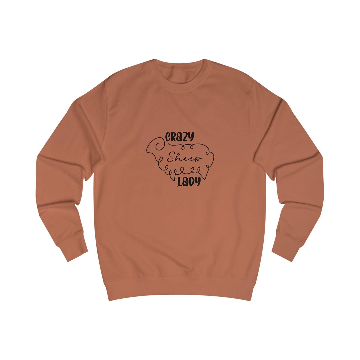 Sheep Sweatshirt - Crazy Sheep Lady Outline Design
