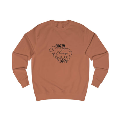 Sheep Sweatshirt - Crazy Sheep Lady Outline Design
