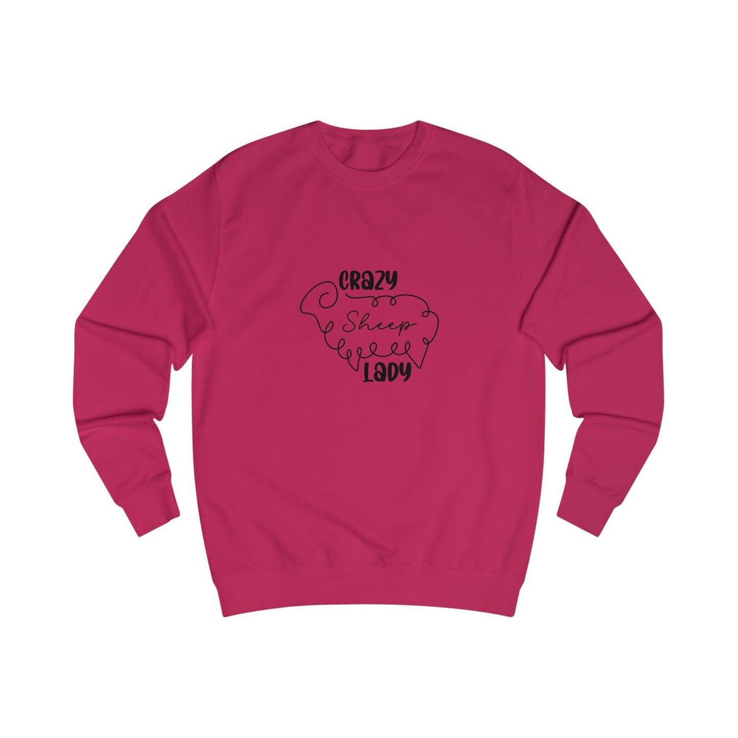 Sheep Sweatshirt - Crazy Sheep Lady Outline Design