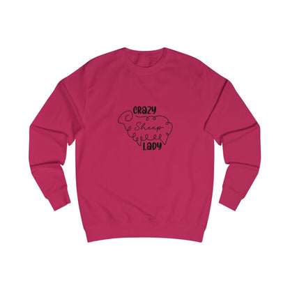 Sheep Sweatshirt - Crazy Sheep Lady Outline Design
